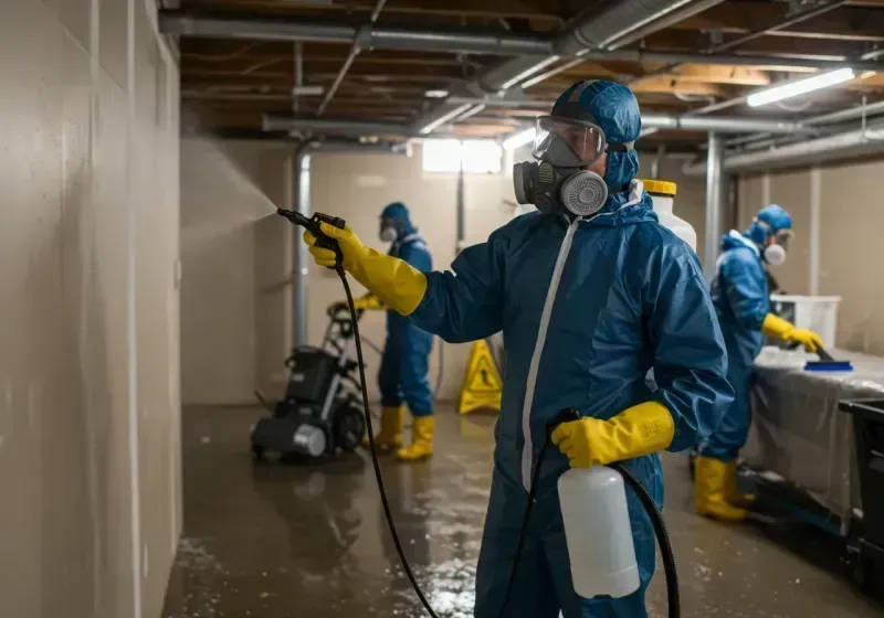 Basement Sanitization and Antimicrobial Treatment process in Lexington, OH